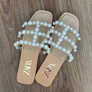 Cutest Zara Pearl Sandals 🤍